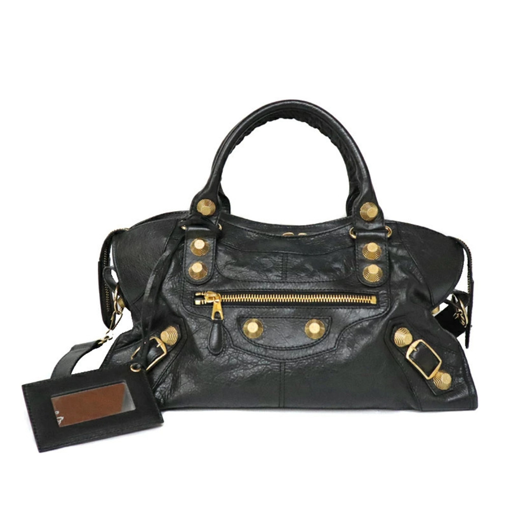 BALENCIAGA The Giant Tote Bag Leather Black